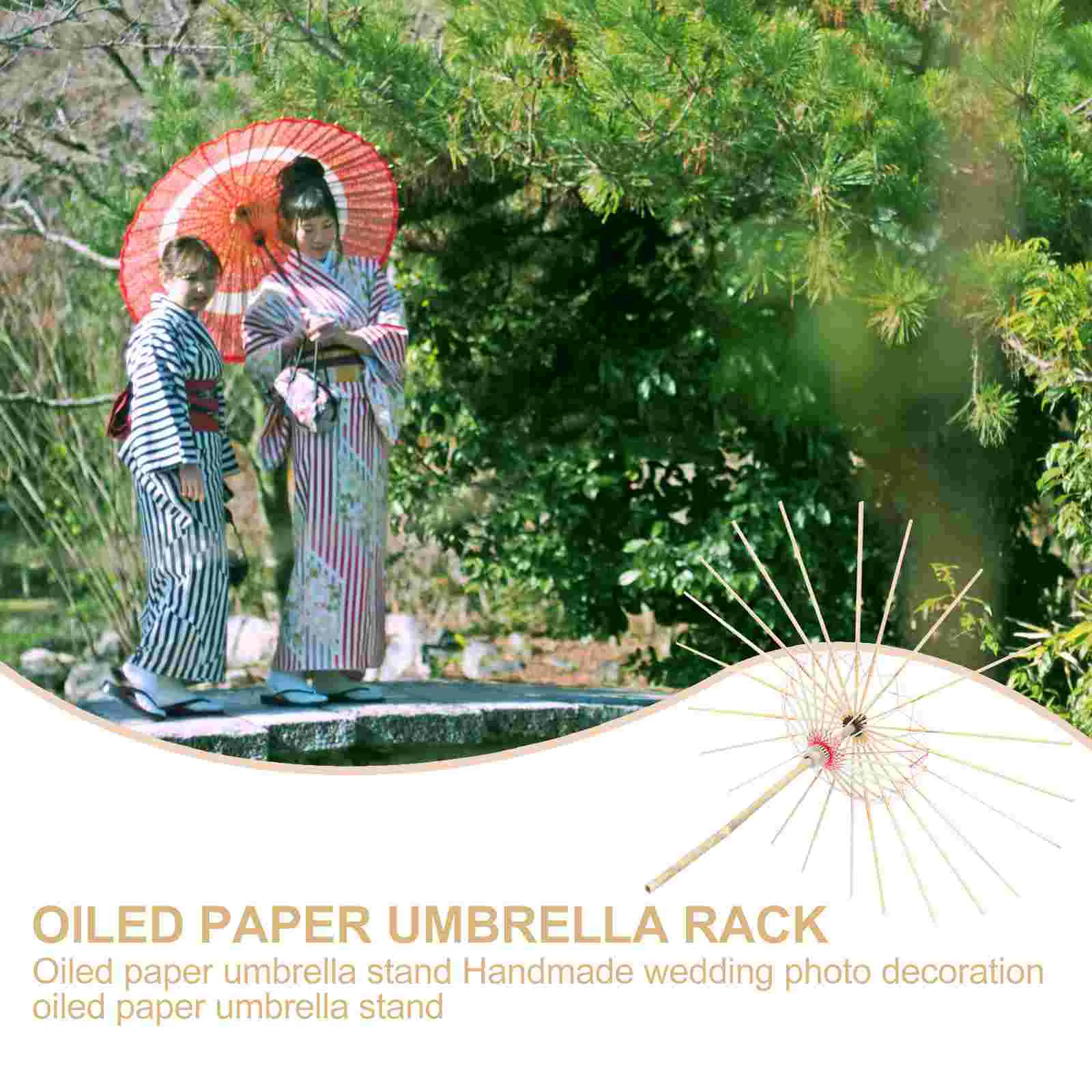 2 Pcs Oil Paper Umbrella Stand Woman Umbrellas Golf Patio Rules Holder Rain DIY Oiled Chic Stands Switch