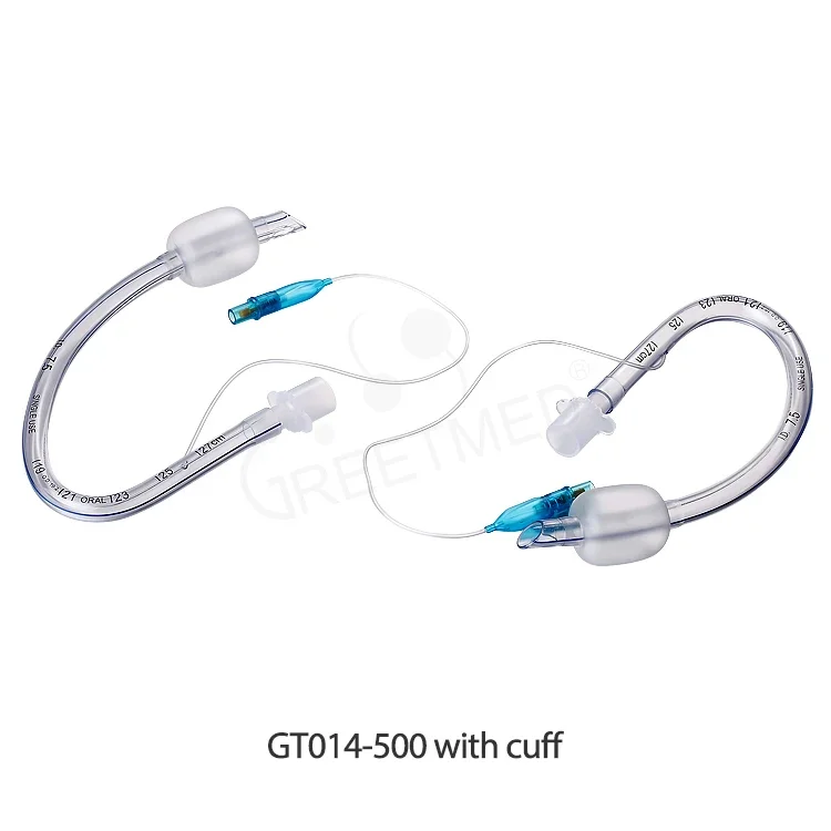 Greetmed cheap price disposable oral preformed tracheal tube with or without cuff