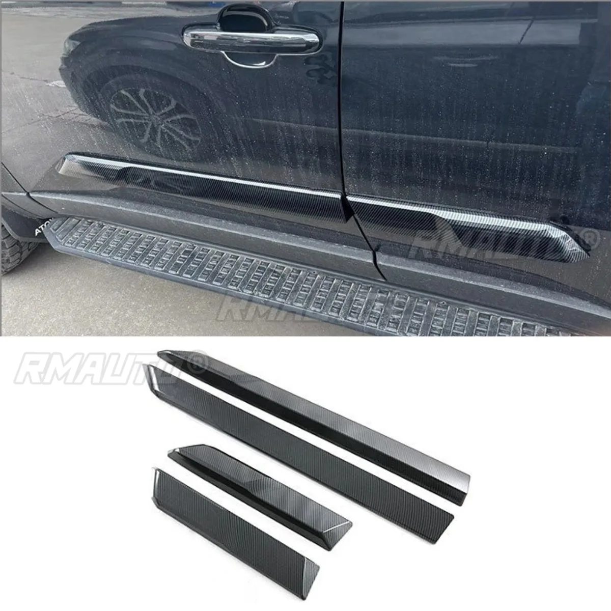 

For Toyota Prado LC250 2024+ Car Side Skirt Lip Spoiler Extension Diffuser Guard Car Side Skirt Splitter Apron Car Accessories