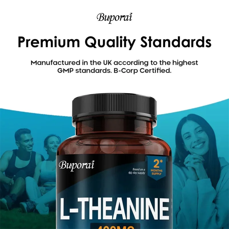 L-Theanine 400 ملغ - يقلل من التعب ويعزز إنتاج الطاقة، ويساعد على الاسترخاء، ويخفف التوتر والجهاز العصبي #3