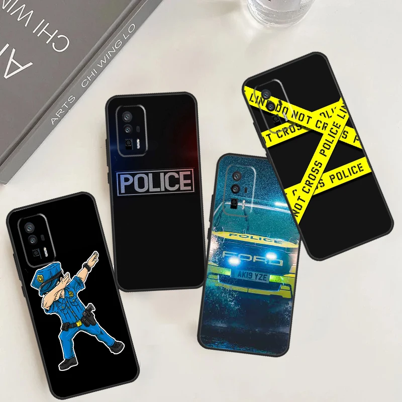 Police Case For POCO F5 X6 M6 Pro X3 X4 X5 F3 F4 M5s Xiaomi Mi 13 14 13T Pro 11T 12T 12 Lite Cover