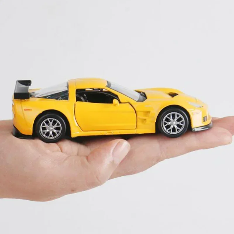 MaKeda1:36 Chevrolet Corvette Metal Alloy Racing Car Pull Back Diecast Vehicles Model Toys For Children Collections Kids