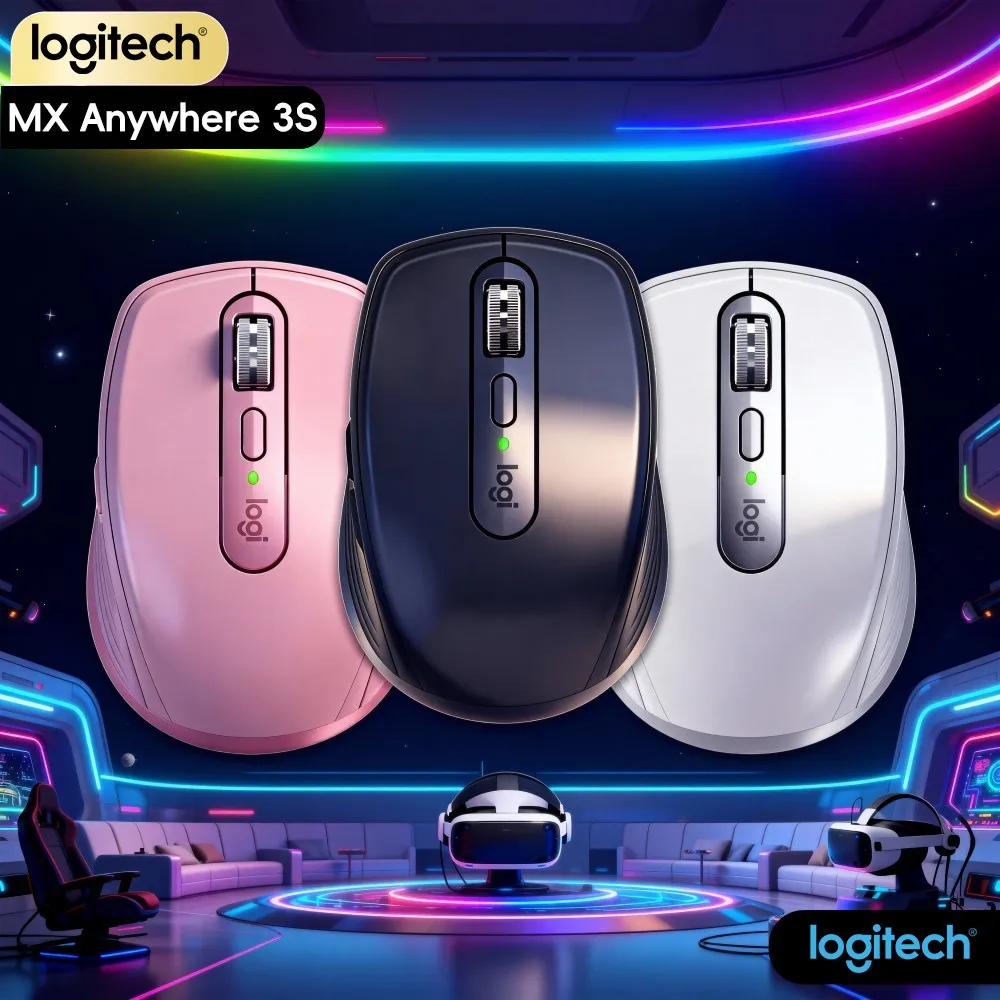 Anti Slip Wireless Desk Mouse Logitech MX Anywhere 3S Long Battery Standby For New Venture Spreadsheet Sorting Tasks
