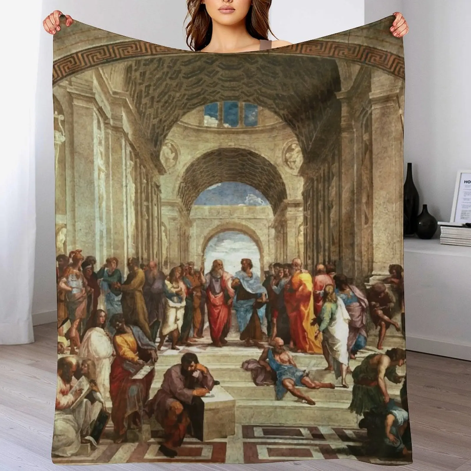 

Raphael | School of Athens Throw Blanket Luxury Thicken Sleeping Bag for winter Extra Large Throw Blankets