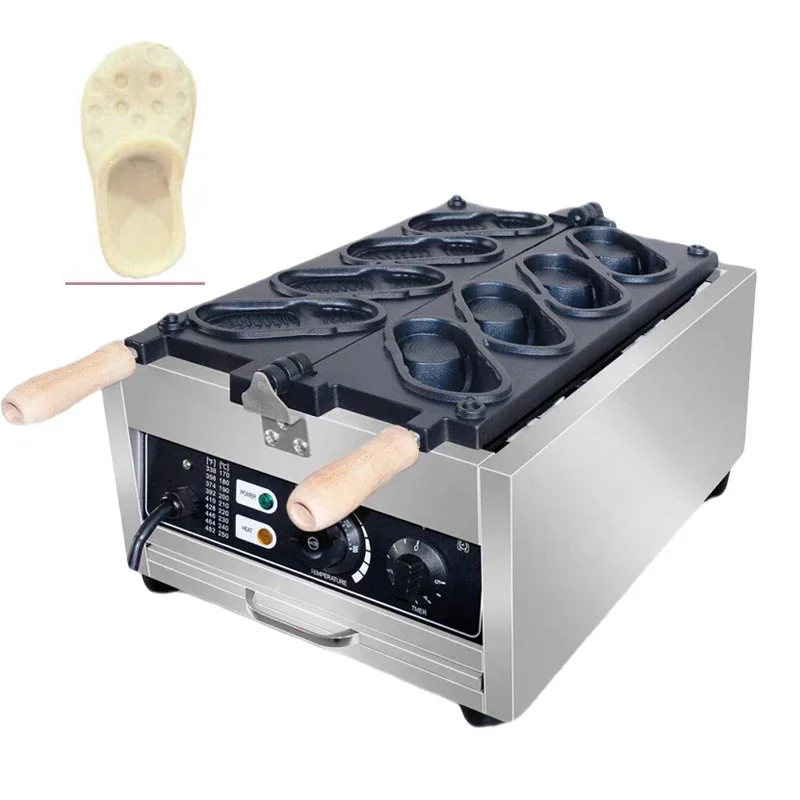 

New Shoes Shape Waffle Baker Maker 220V 110V Stainless Steel Shoe Shaped Bread Making Machine Snack Equipment