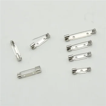 100 stücke Hohe Qualität sicherheits pin Brosche Basis Zurück Bar Abzeichen Halter Brosche Pins DIY Schmuck Finden