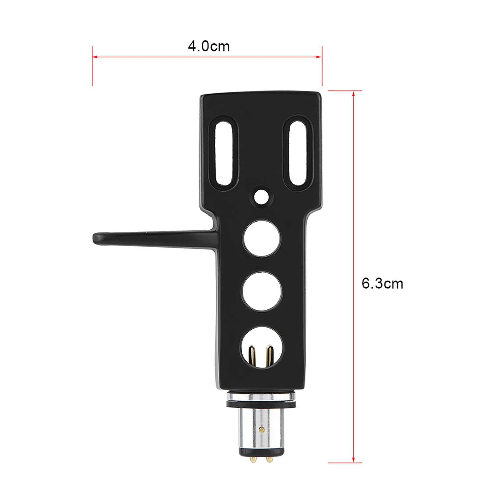 Universal LP Turntable Phono Headshell Mount Replacement with 4 Wires Fit for Various Phono