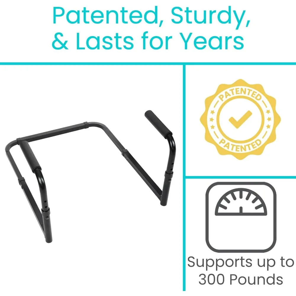 Adjustable Standing Aid Rail for Couch and Chair - Portable Mobility Handle for Elderly and Disabled - Safety Grab Bar