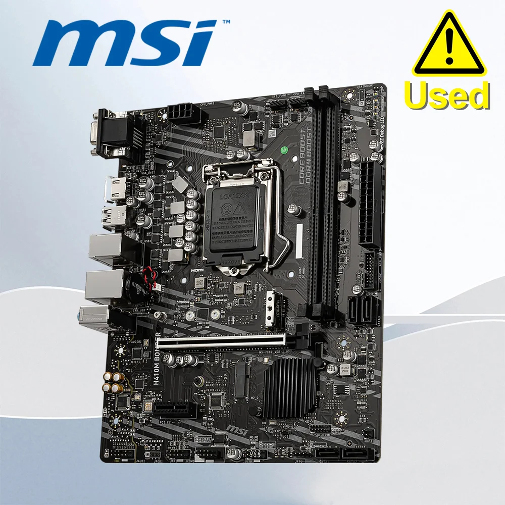 Carte m�re MSI H410M BOMBER LGA 1200 2�DDR4 64GB PCI-E 3.0 1�HDMI 1�DVI