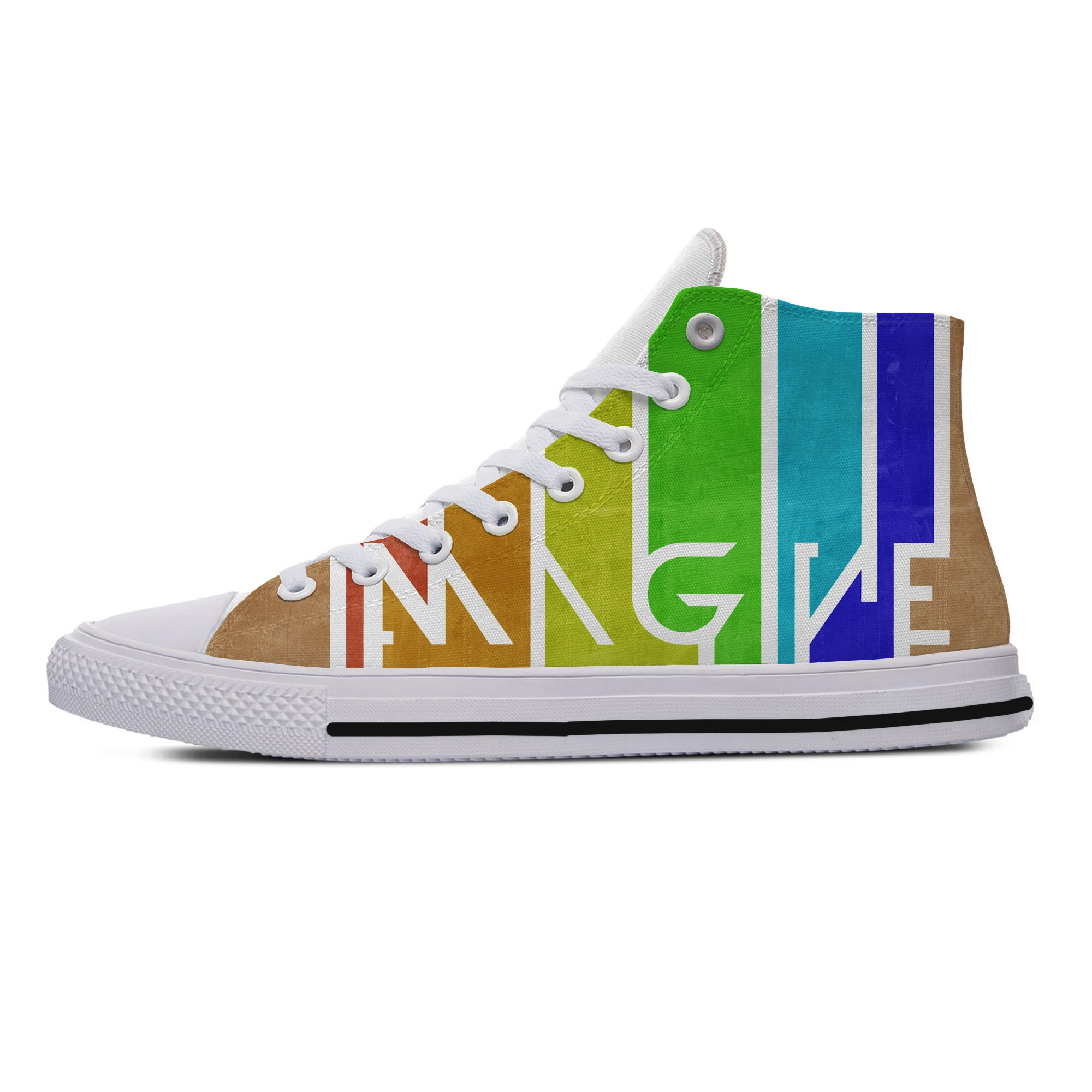 Hot Cool Fashion Man Shoes Lightweight High Quality Woman High Top Sneakers Breathable Classic Imagine Dragons Canvas Shoes