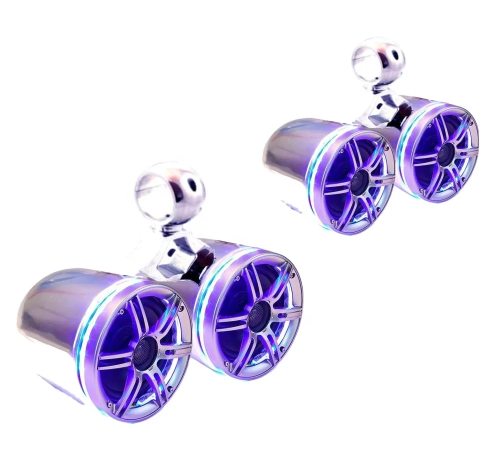 

Пара морских двойных башенных динамиков для вейкбордов со светодиодным кольцом, лодочных динамиков