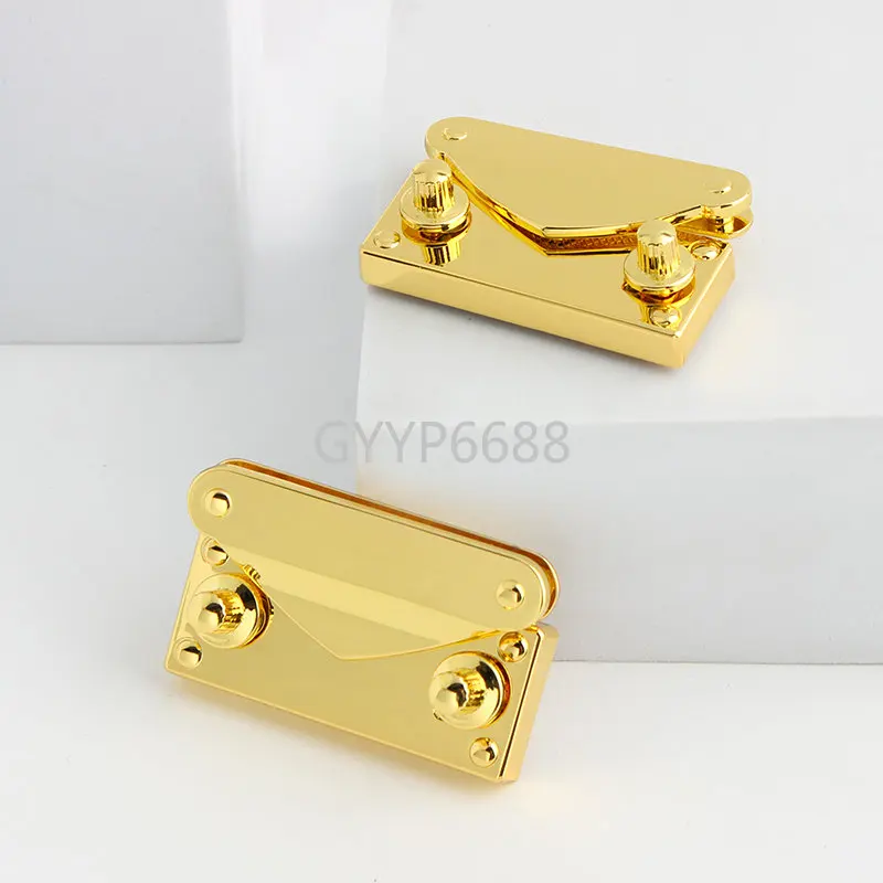 1-5-20Sets K Gold Metal Magnetic Locks For DIY Leather Handbags Purse Bags Turn Lock Clasps Closure Buckles Hardware Accessories