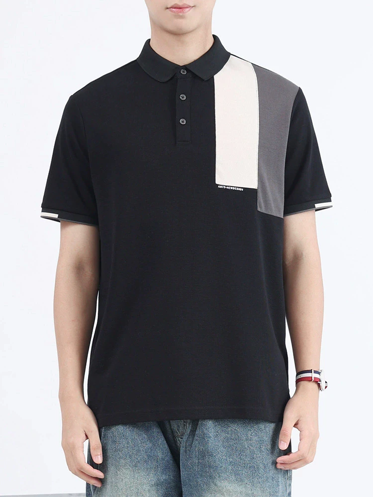 Embroidery Print Gently Polo Shirts For Men Short Sleeve Fashion Summer High Quality Cotton Blends Comfortable Camisas De Hombre