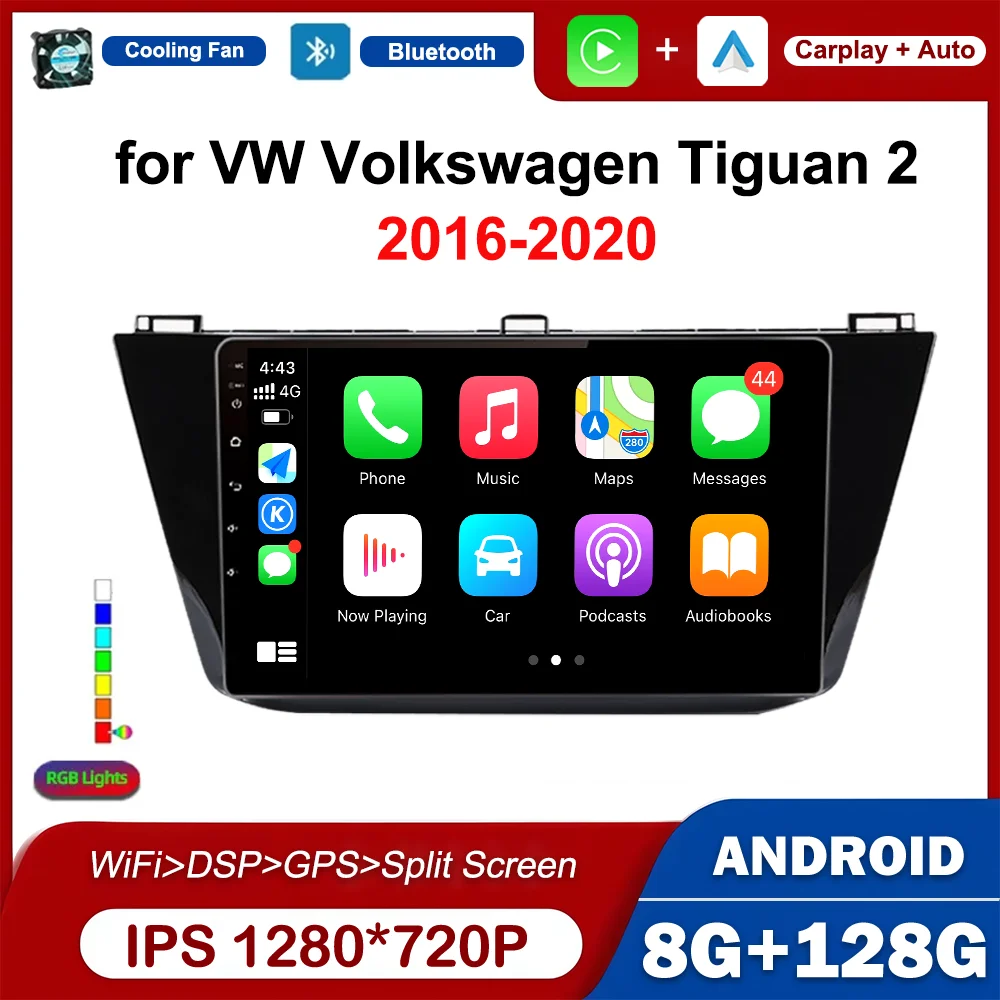 

10.1 '' GPS Navigtion for VW Volkswagen Tiguan 2 2016 - 2020 Android OS Car Radio Multimedia Player 2.5 D HD Touch Screen Stereo
