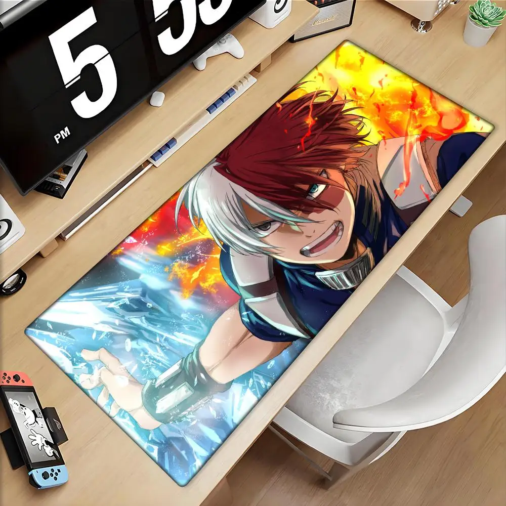 

Large Gaming Mouse Pad Gamer Shoto Todoroki Mouse Mat Computer Gaming Locking Edge MousePad Keyboard Desk Mice Pad XXL Desk Mat