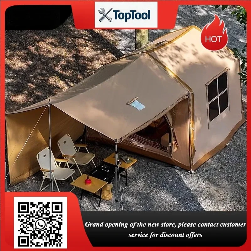 

Outdoor Automatic Inflatable Camping Tent Windproof Rainproof Breathable Waterproof Hiking Travel Large Space Family Tent