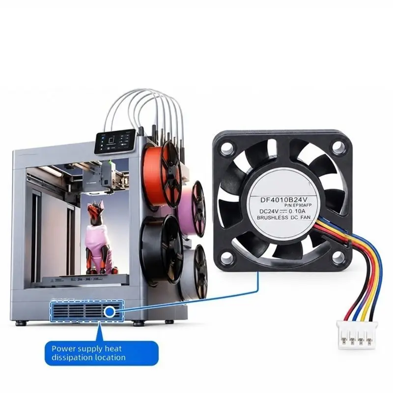 A93P 4010 24V DC Brushless Cooling Fan,Dual Ball Bearing 4-Pin Fan For Flashforge Creator 5/ Creator 5 Pro 3D Printer Power - view 3