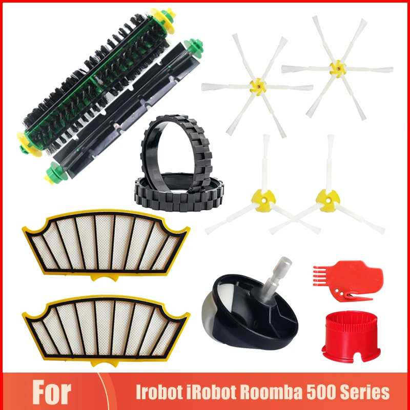 Hepa Filter Main Side Brush Wheel Parts For iRobot Roomba 500 Series 510 530 535 532 550 560 570 580 585 Robotic Vacuum Cleaner