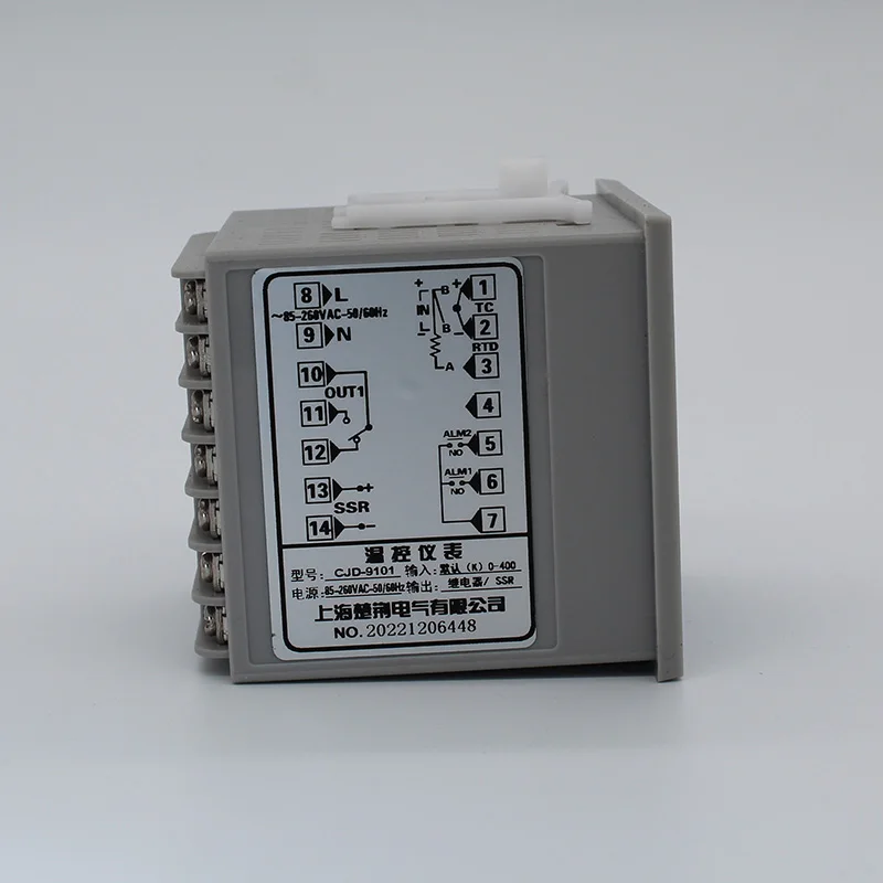 0-400℃  Temperature controller relay/solid state relay Large display large font 72*72with K-type thermocouple temperature sensor