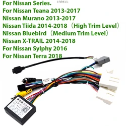 Car Radio Stereo Wiring Harness Cable Adapter Android 16pin For Nissan Murano Qashqai j10 j11 X trail Tiida