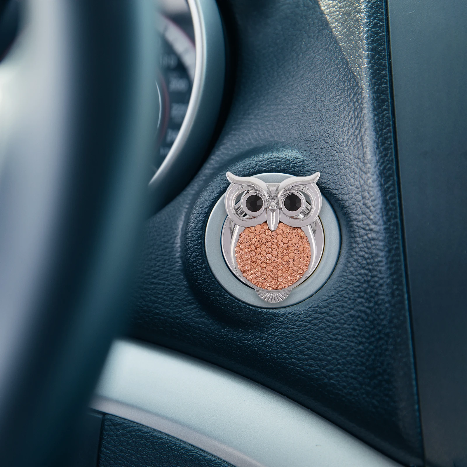 

Car Starter Cover Button Sticker Interior Engine Stop Vehicle Push Guard Decor Motorcycle Diy Durable Protection Reliable Owl