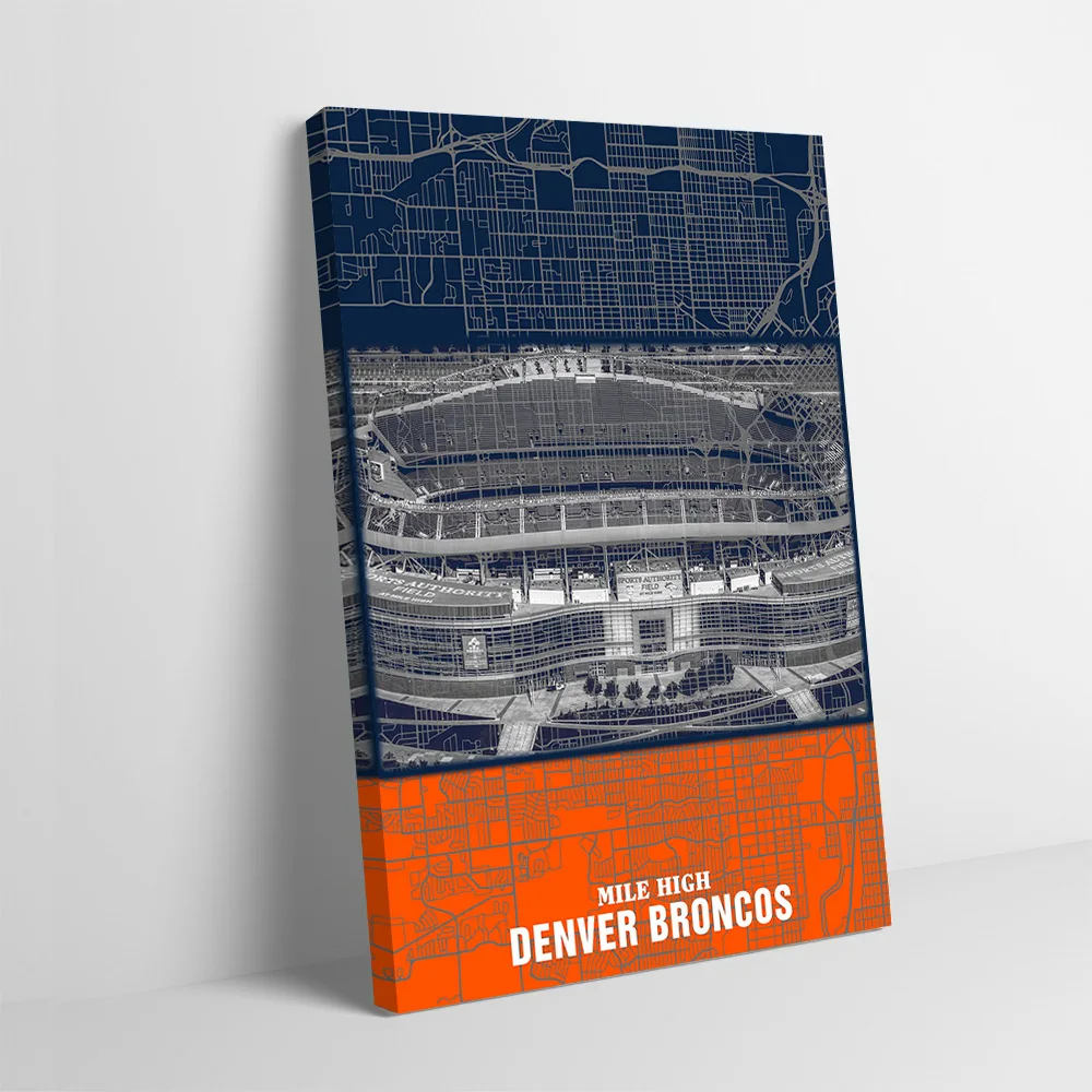 Denver Broncos Mile High Poster Customizable Printed Canvas Painting Wall Art Gift for Living Room Decoration Home Decor Mural