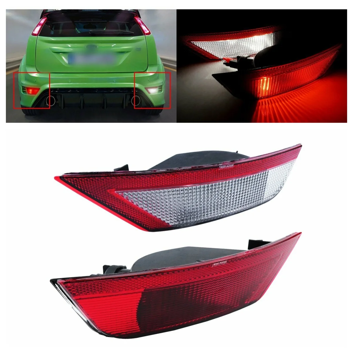 

A Pair Left Right Rear Bumper Reverse Light Lamp Rear Tail Light Reflector Signal Lamp For Ford Focus Mk2 Hatchback 2008-2011