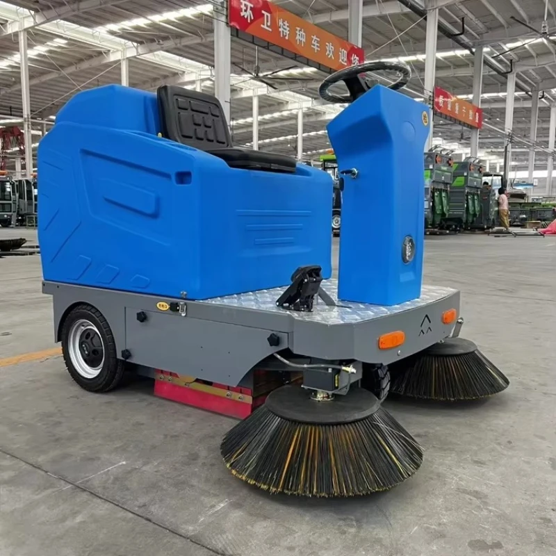 Energy Saving Ride-on Electric Road Sweeper Structure Plastic Body Outdoor Street Hotel Ground Sanitation Cleaning Equipment