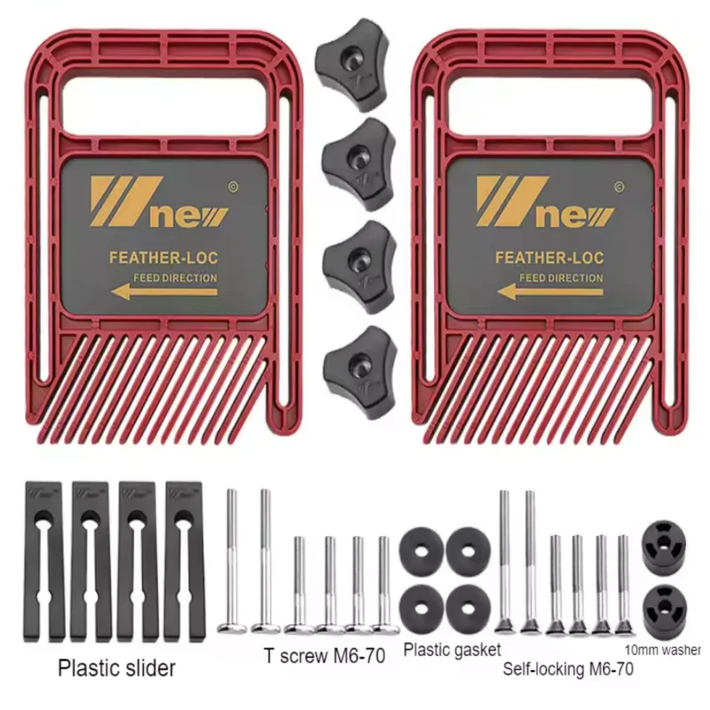 NEW Extended Feather Loc Board Set Multi-purpose Woodworking Engraving Machine Double Featherboards Miter Gauge Slot DIY Tools