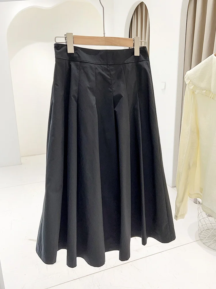 

Mimifa Pure Original HAO Level Versatile Side Waist Belt Pleated Skirt High Waist Stand Fit Commute Ready Ci Wear