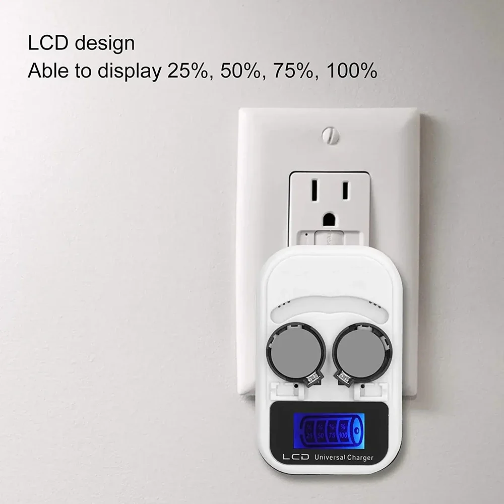 Intelligent LCD Screen Button Battery Charger For LIR2016 2025 2032 1632 2032H Coin Cell Battery Charging Supplies EU US Plug