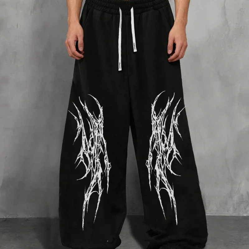 American Street Pantalones deportivos de estilo oscuro Pantalones casuales para hombres con forro polar para correr Nuevo estilo Adecuado tanto para hombres como para mujeres