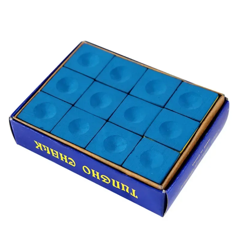 Pool Cue Chalk Cubes para Bilhar, Snooker Table, Acessórios de Substituição Club, 23x23x22.6mm, 12Pcs