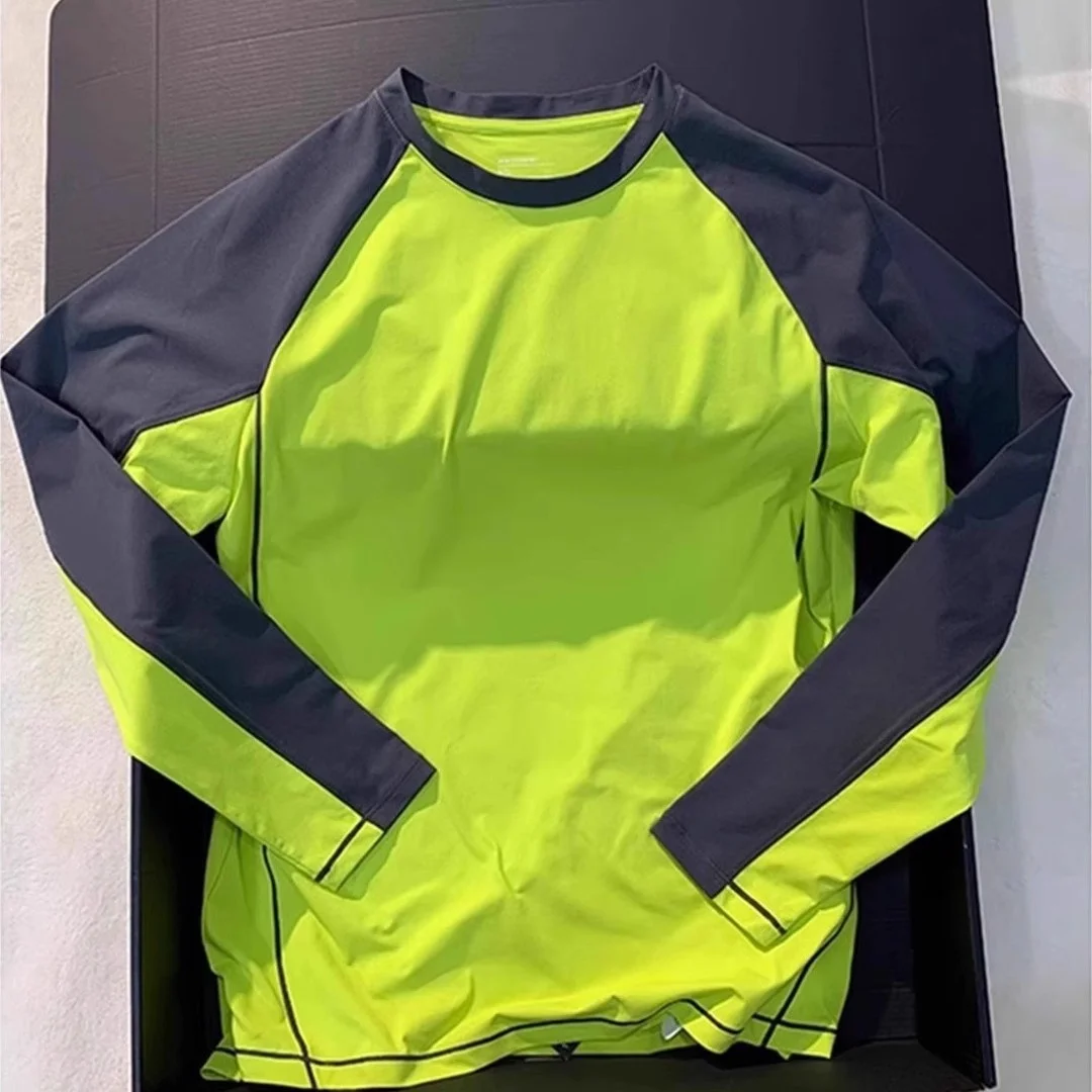 

plus Size Outdoor Sports Qui Dry Long Sve T-irt Fitn Base irt Trendy Thin Model Gym Training Top for Men And Women