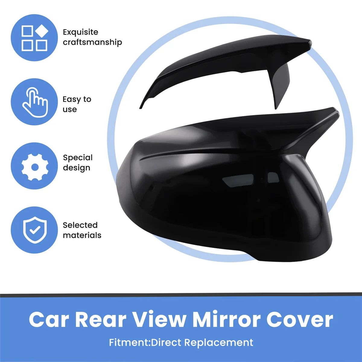

Durable Car Door Mirror Shell Side Rear View Mirror Cover for BMW X1 iX1 U11