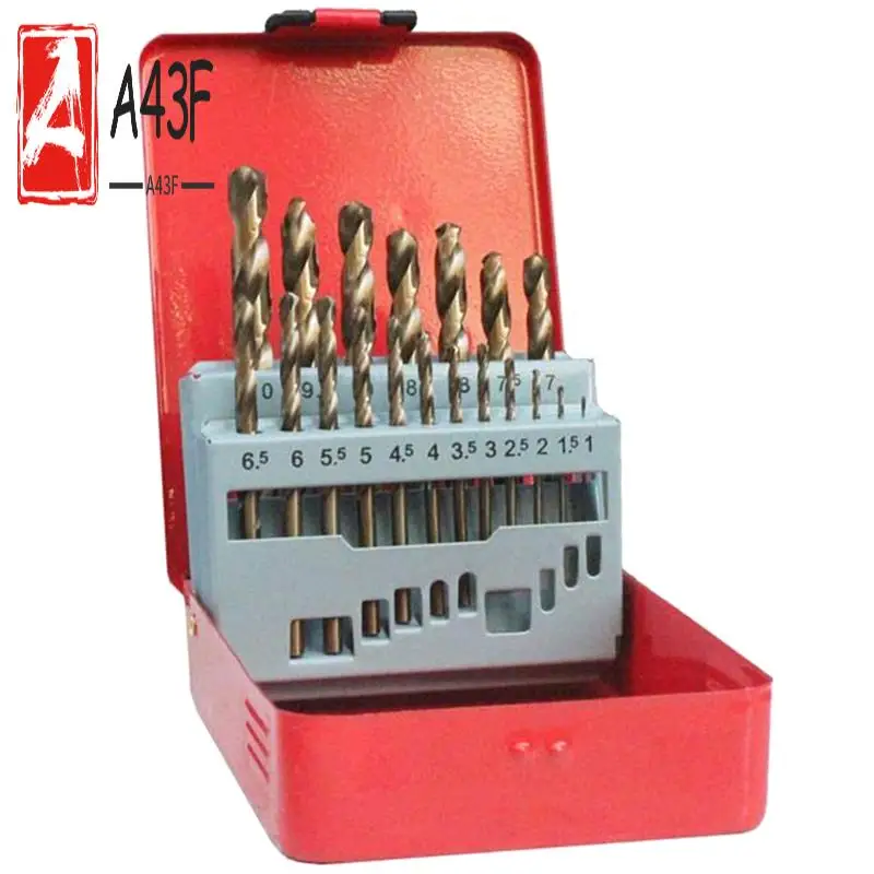 

A43F-19-Piece Set Cobalt Drill Bit Set 1.0-10Mm M35 Carbide Drill Bits 5% Cobalt Twist Drill HSS Metric Drill Bits Set