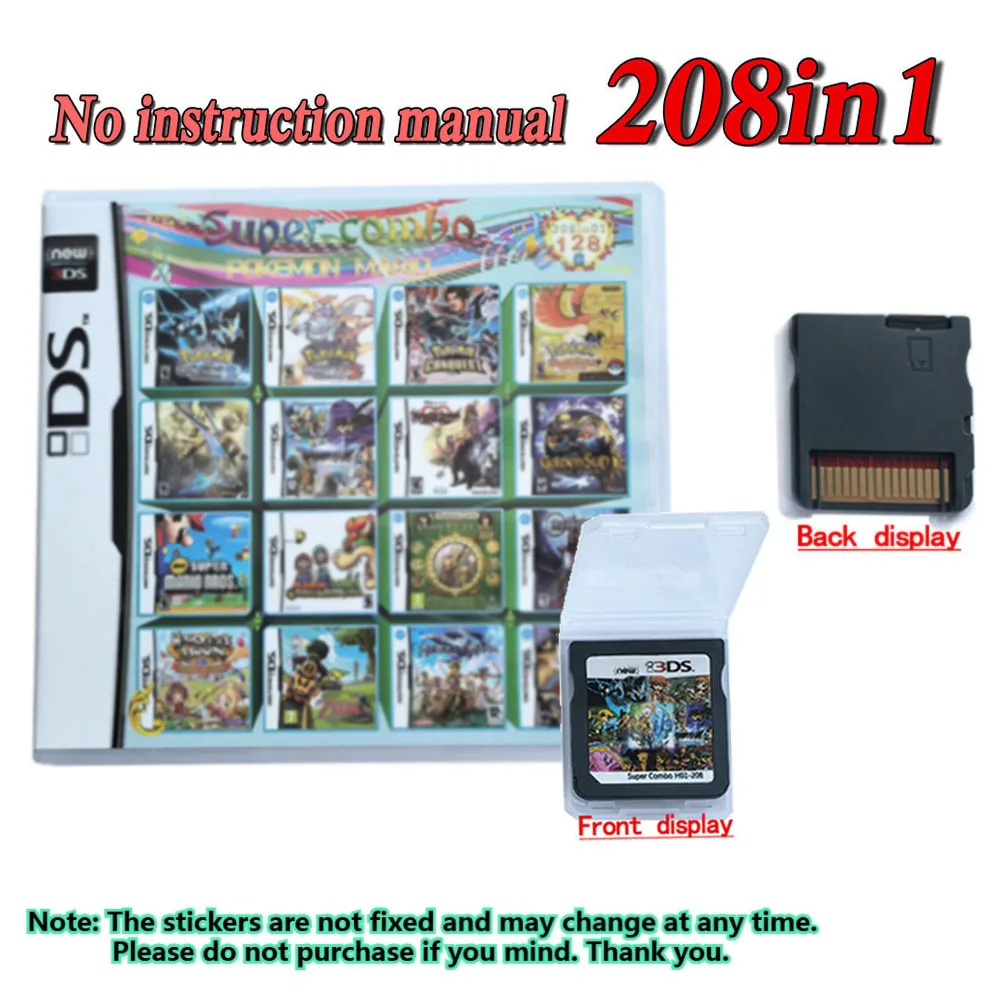 4300 in 1 Compilation DS NDS 3DS 3DS NDSL Game Cartridge Card Video Game Handheld Player (R4 card) 23in1/208in1/280in1/482/486 view 2