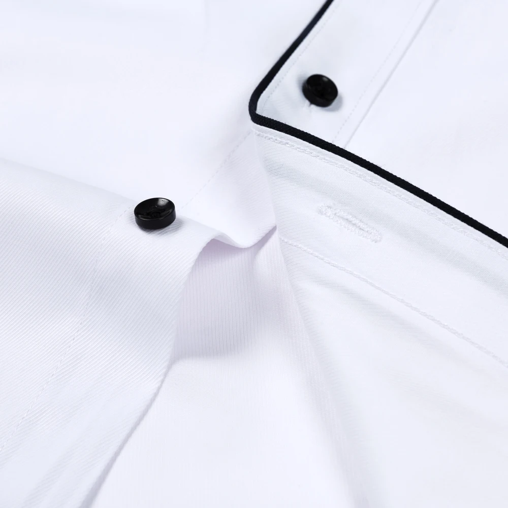 Camicia da uomo Semi-formale abbinata a colori a maniche lunghe comoda vestibilità regolare abbottonata camicie classiche per attività aziendali