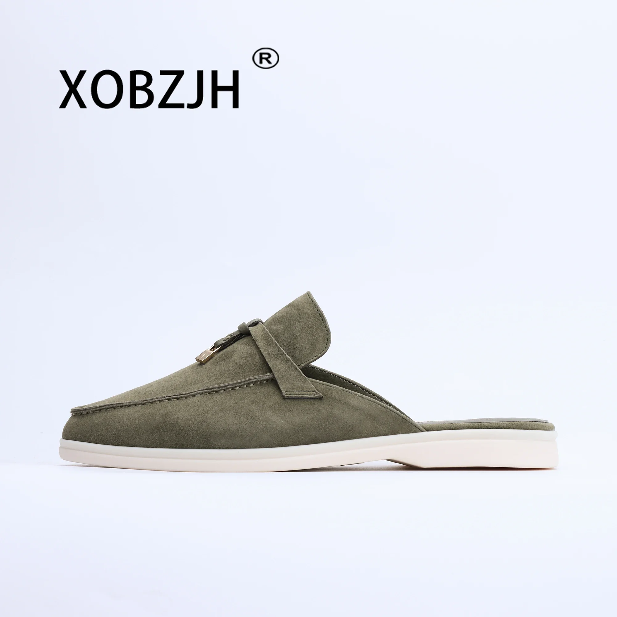 No Logo-Luxury Designer Tassel Suede Leather Loafers for Women 2025 Slip On Slippers Flat Shoes Work Walking Shoes High Quality