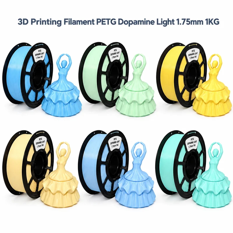 3D Printing Filament PETG Dopamine Light 1.75mm 1KG Spool High Toughness Compatible With Bambu AMS & Creality FDM 3D Printers