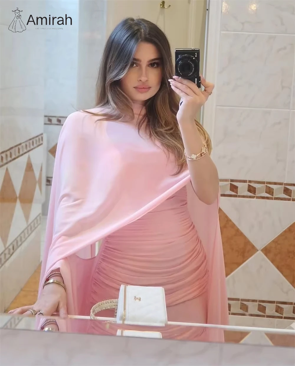 Amirah Elegant Prom Dresses Luxury Women's Elegant Party Dress Shawl Evening Dresses Wedding Custom Made Fish Tail Ball Gowns