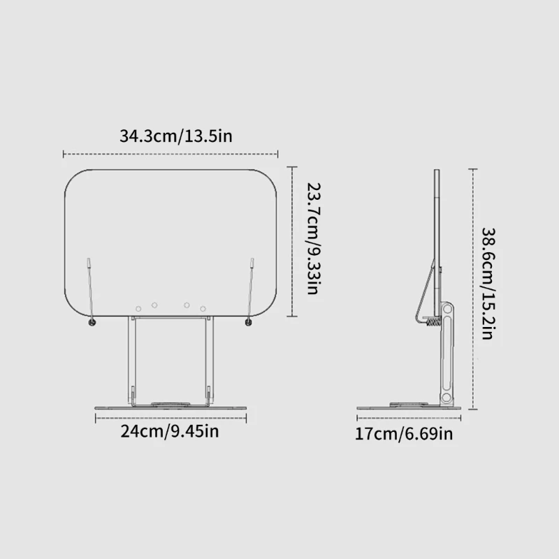 Imagem -06 - Suporte Ajustável Liga Alumínio Suporte Leitura para Livros Tablets Laptops Pinturas Livros Didáticos Livros