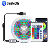 USB LED Strip light 5050 SMD RGB LED Ribbon Tape lights TV Blacklight 5V TV Background Lighting Bluetooth Smart Remote 1M-20M