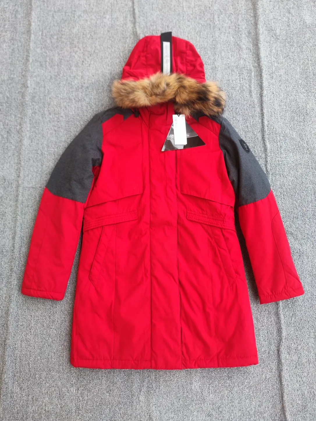 

Женская пуховая куртка с капюшоном, ветрозащитная, водонепроницаемая, теплая, из хлопка, для активного отдыха, на молнии, средней длины, однотонная