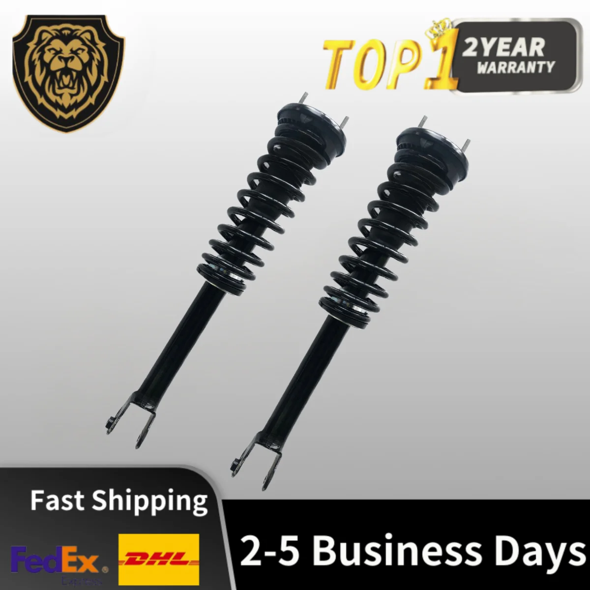 

Pair Front Shock Struts Assys w/ Electronic Fit Jaguar XJ XJR X351 2WD 2009-2019 C2D19642 C2D19643