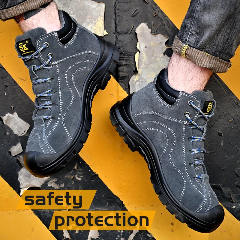 Safety Shoes Men\'s High Quality Industrial Work Boots Man for Work  Protection for the Feet Work Wear