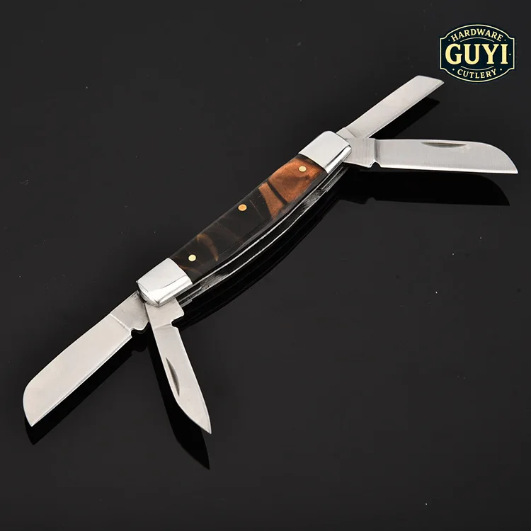 Outdoor knife Stainless steel multi-functional folding knife Grafting  Outdoor survival knife Portable self-defense four-open