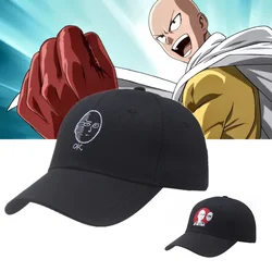 Cartoon One Punch Man Saitama Anime Baseball Hat Embroidered Adjustable Unisex Accessories OK Cap Outdoor Hats