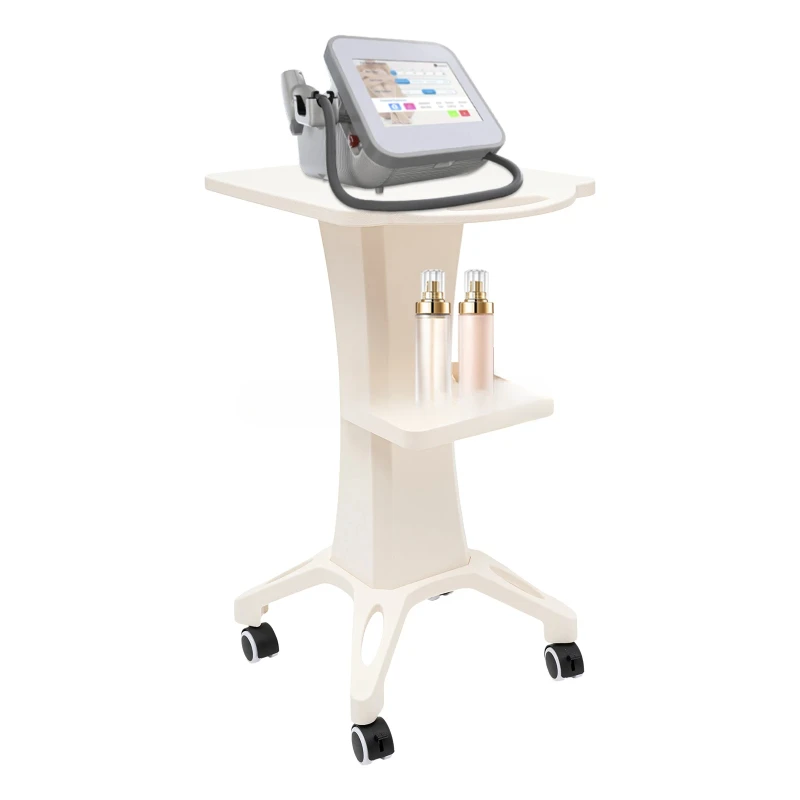 2 Tiers Salon Stand Rolling Cart SPA Beauty Wheel Holder Trolley DE Beige