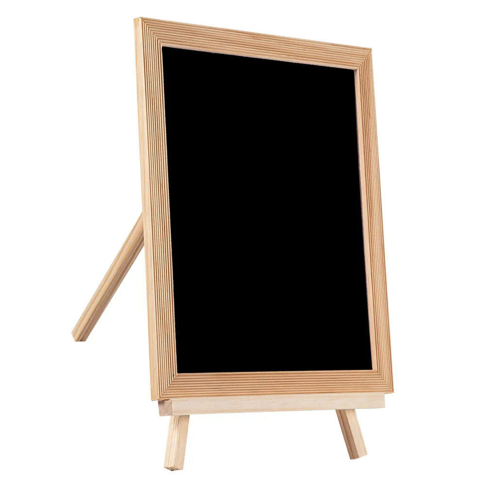 Single Sided Magnetic Blackboard Art Easel Black Drawing Board Learning Gift Blackboard Standing Easel